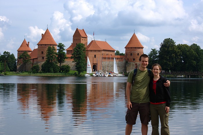 Vic and Jen in Trakai, Lithuania