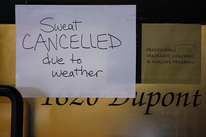 Sweat CANCELLED due to weather