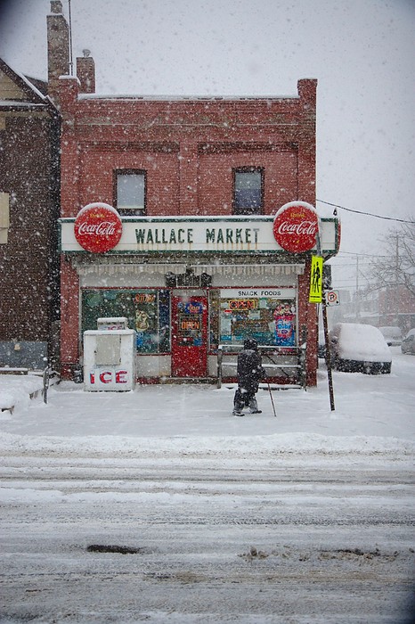 Snowstorm at the Wallace Market, Symington Ave.